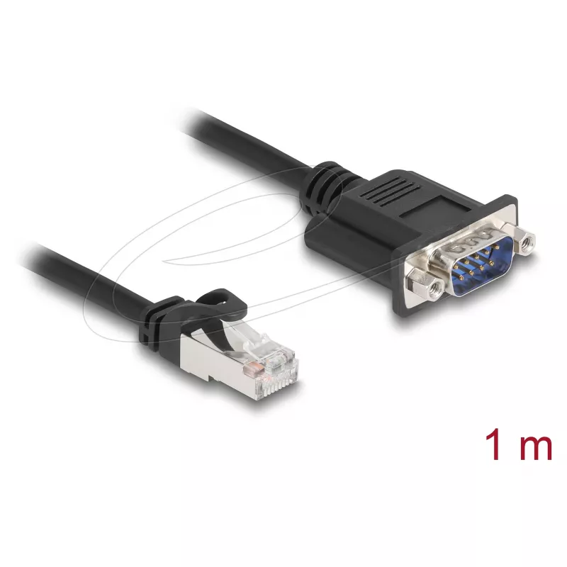 Tīkla kabelis DELOCK 64351 — Cat5e S/UTP (STP), RJ‑45 uz RJ‑45, 1 m, melns