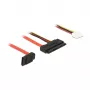 SATA kabelis DeLOCK 0.3m SATAIII 7p + Floppy 4p/SATAIII 22p