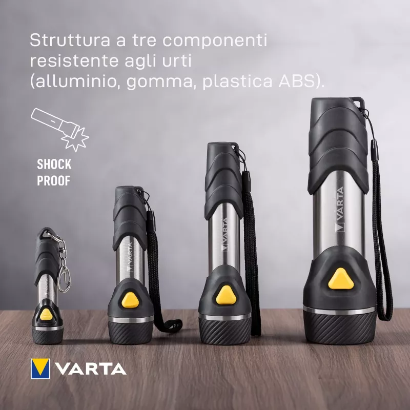 Rokas lukturītis Varta Day Light Multi LED F20 Melns Sudraba Dzeltens