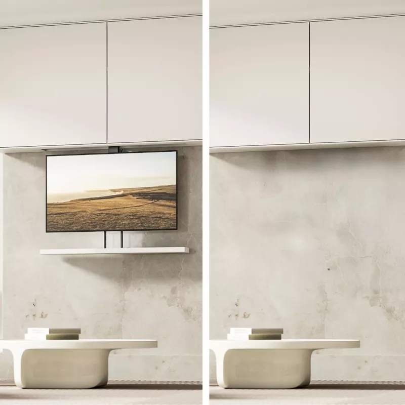 Maclean elektriskais griestu/grīdas stiprinājums, izbīdāms, 43''-88'', VESA 600x400, maks. 60kg, 100-240V AC, 50/60Hz