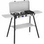 Camping Kitchen 2 Multi Cook Plus, gāzes plīts, pelēka, 2 gatavošanas zonas 2x 1,8 kW + grila plāksne 0,9 kW, modelis 2025