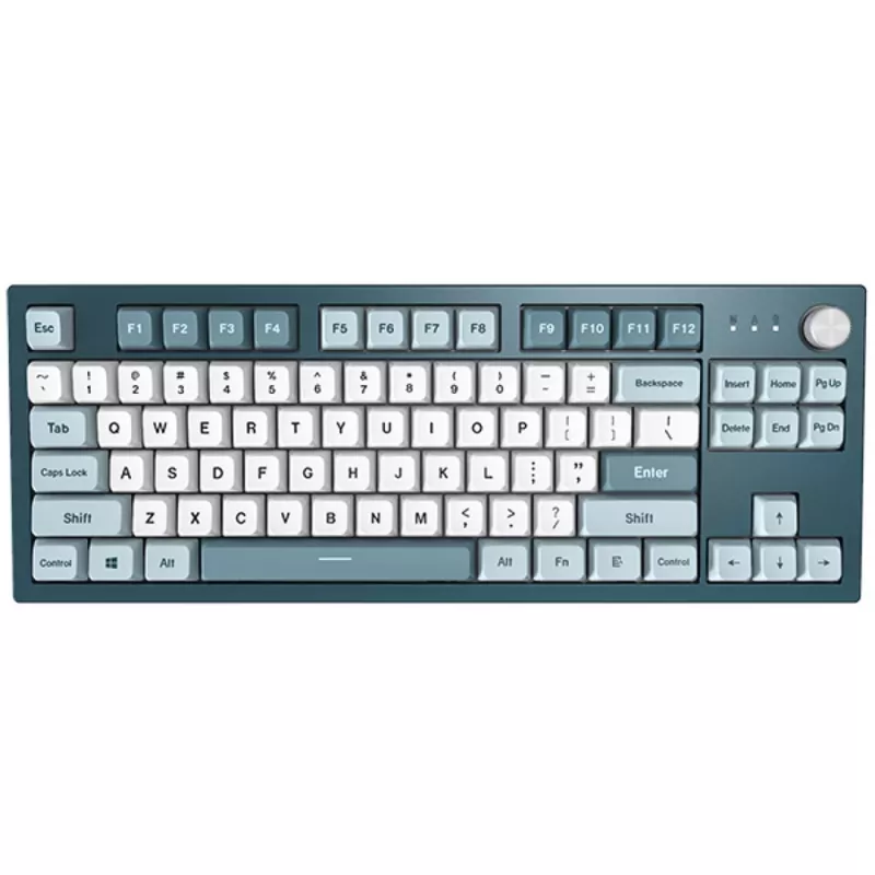 Montech MKey TKL tastatūra spēlēm USB tumši pelēka, gaiši zila, balta