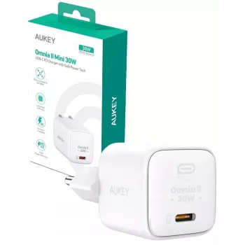 Sienas lādētājs PA-B1L Balts Omnia II Mini 1xUSB-C PowerDelivery 30W 5A