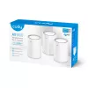 Cudy M1800 3-pack Dual-band (2.4 GHz / 5 GHz) Wi-Fi 6 (802.11ax) Balts 1 Iekšējā antena