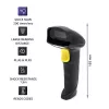 Rokas vadu 1D/2D svītrkodu skeneris QOLTEC 50853 — USB, ABS korpuss, 1,65 m kabelis, 97×65×167 mm, 105 g