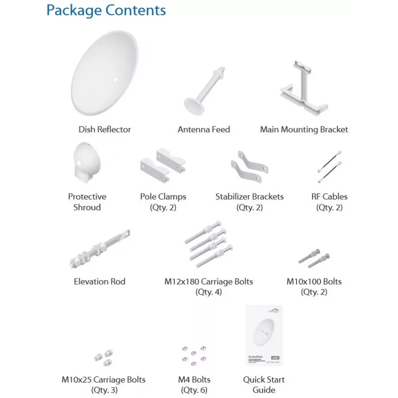 Ubiquiti RD-5G34 Networks airMAX tīkla antena virziena antena 34 dBi