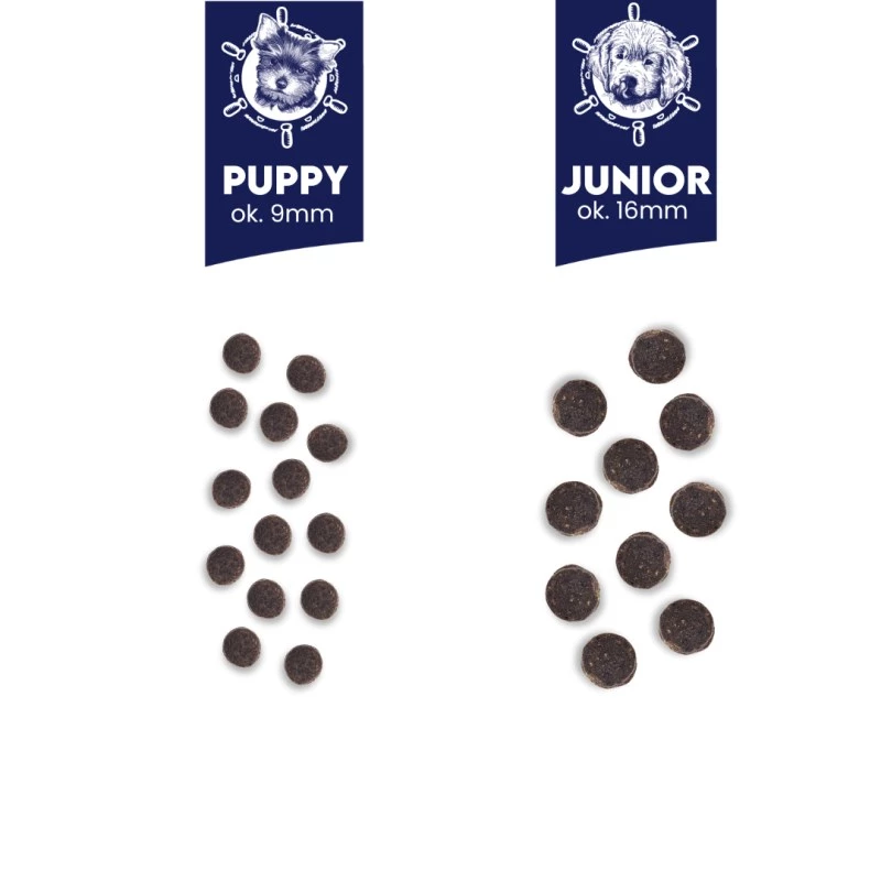 Sausā suņu barība BALTICA Puppy Duck with Salmon XS/S 1 kg — formula kucēniem mazo šķirņu suņiem