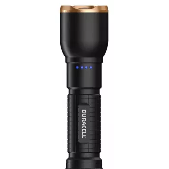 Lukturis Duracell DF2500R — melns, rokas uzlādējams lukturītis