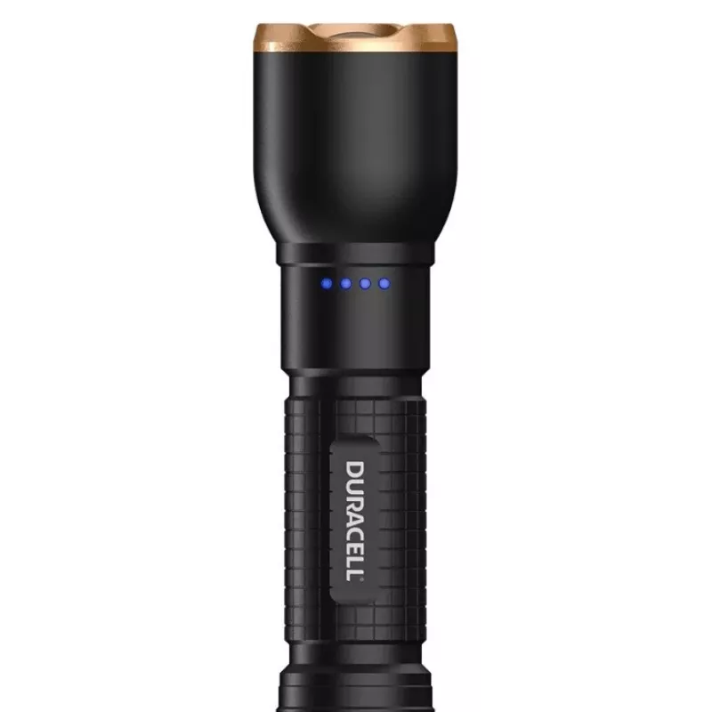 Lukturis Duracell DF2500R — melns, rokas uzlādējams lukturītis