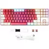 Mehāniskā spēļu tastatūra GAMIAC TKL90G ar Kailh Red slēdžiem, bez ciparu bloka, balta/sarkana