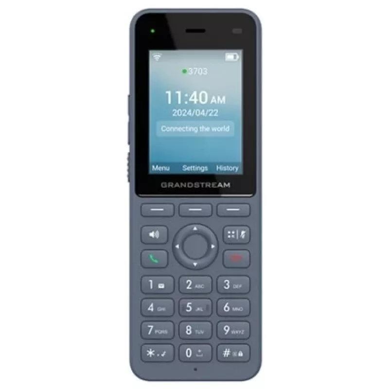 Grandstream Networks WP8256 IP telefons antracīta krāsā, 3 līnijas, LCD, Wi-Fi