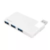 USB3.0 4-portu centrmezgls, sudraba