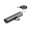 DeLOCK 64186 kabeļa adapteris USB Type-C USB Type-C + 3.5mm pelēks