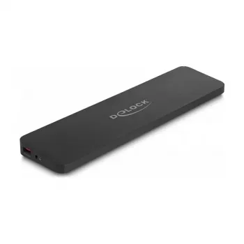 DeLOCK USB Type-C trīskārša displeja dokstacija 4K USB 5 Gbps LAN SD audio PD 80 W