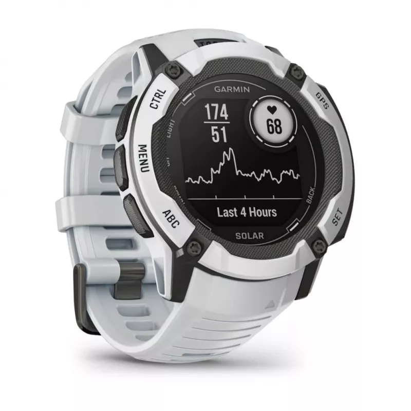 Garmin Instinct 2X Solar 2,79 cm (1,1 inch) MIP 50 mm digitāls 176 x 176 pikseļi skārienjutīgs balts GPS (satelīts)