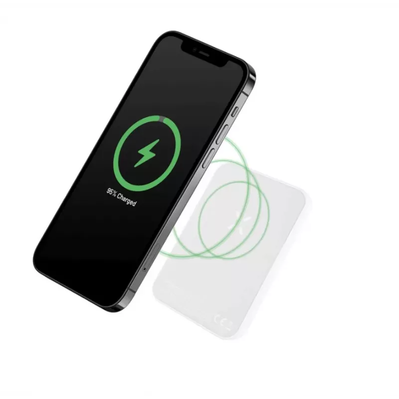 Pārnēsājams ārējais akumulators FIXED FIXZENM-6-WH — 6000 mAh, USB-C ātrā uzlāde, balts