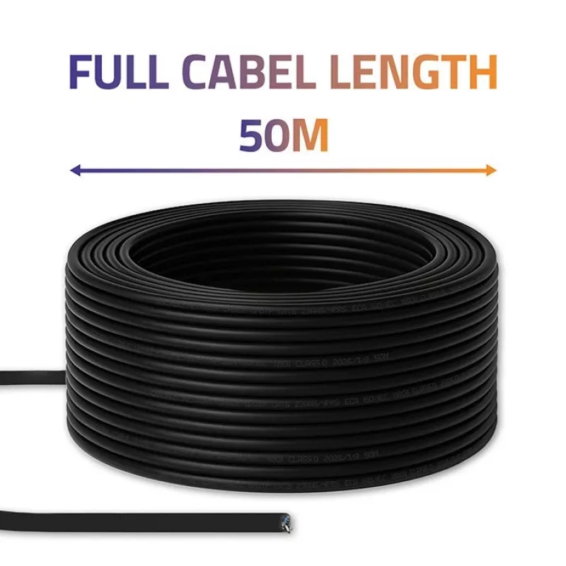 Ethernet ielāpu vads QOLTEC CAT6 UTP, 50 m, melns