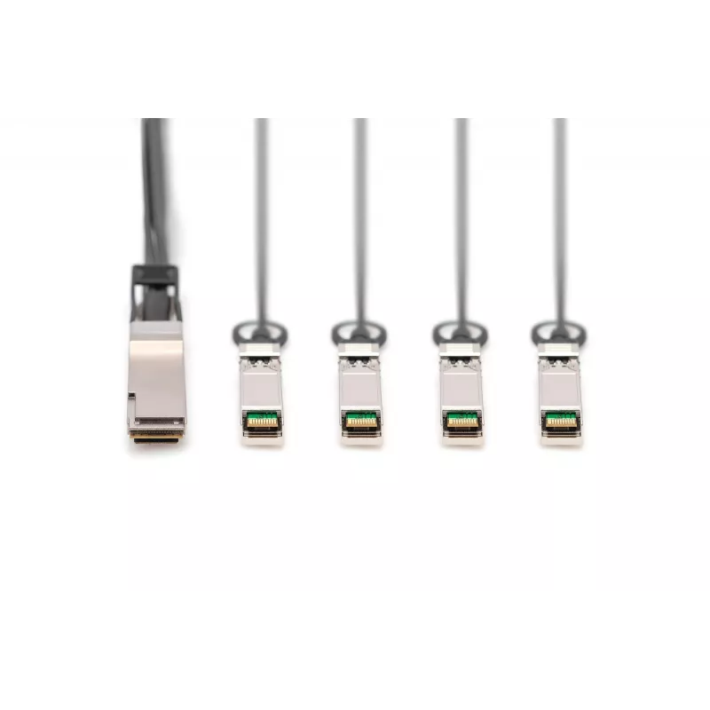 Tiešās pievienošanas kabelis Digitus 40G QSFP+ uz 4xSFP+ 1m