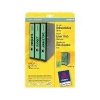 Binder Labels Avery L4751-20 dzeltena 38 x 297mm