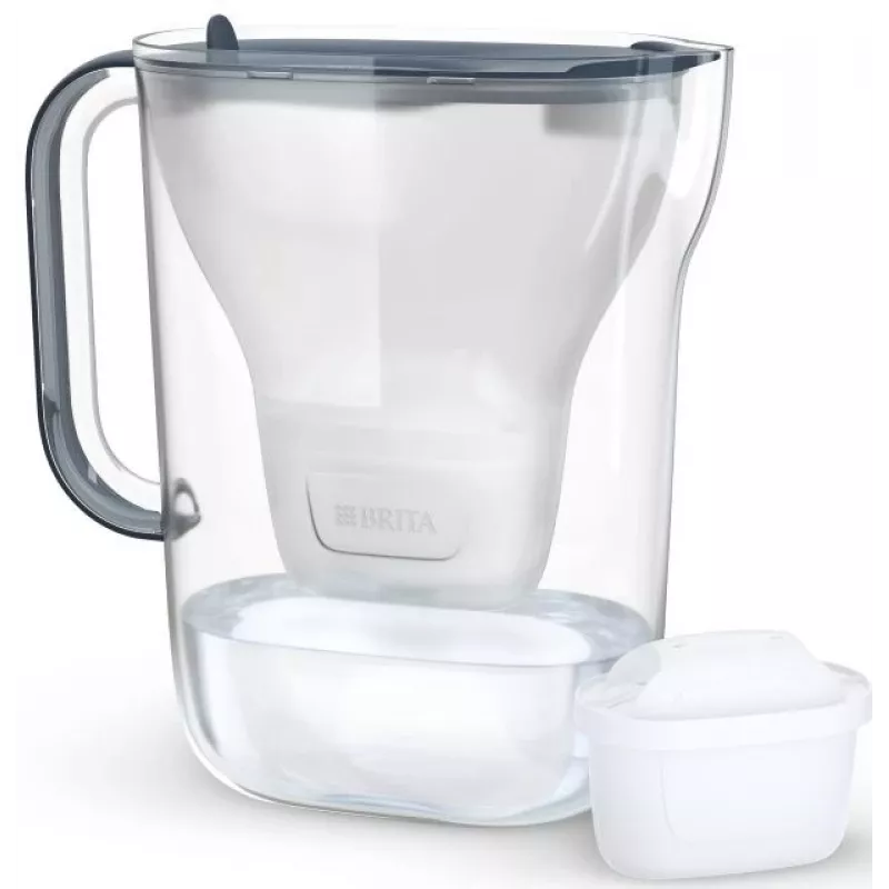 BRITA ūdens filtra krūze Style Essential Graphite ar 4 MAXTRA Pro filtriem, 2,4 L tvertne, 1,4 L filtrēts