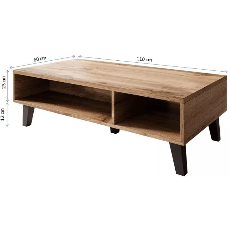 Cama Kafijas galdiņš NORD 110cm votana ozols/antracīts