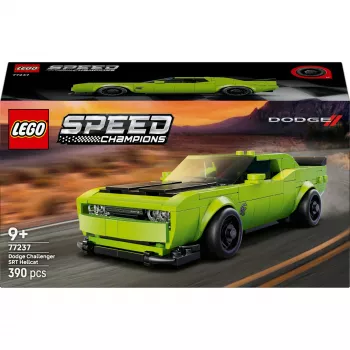 Konstruktora rotaļu auto LEGO Speed Champions Dodge Challenger SRT Hellcat 77237 — 390 detaļas, 1 minifigūra, vecumam 9+