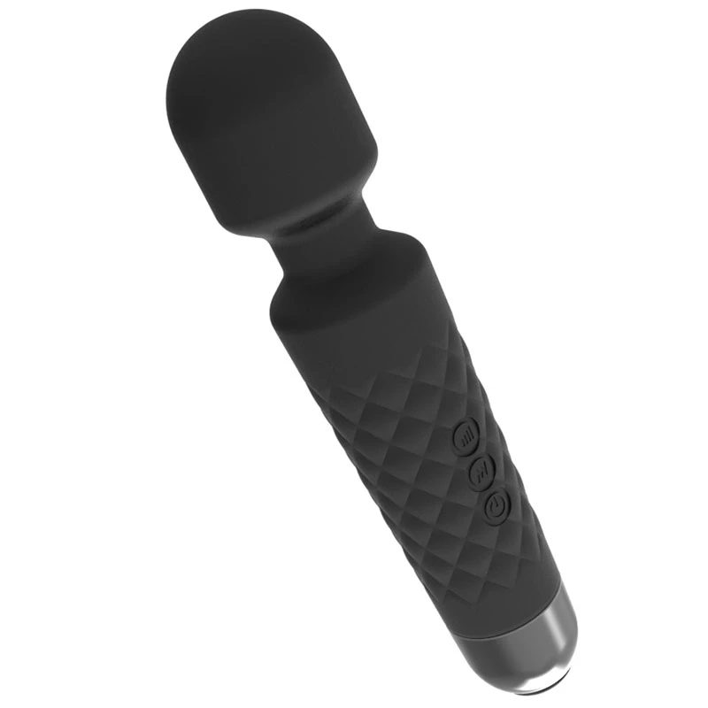 Klitora masieris Erolab Wand-M Melns — uzlādējams, ūdensnecaurlaidīgs