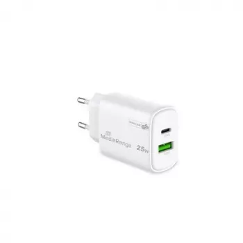 Barošanas adapteris USB/USB-C 25W/FAST MRMA112-2 Mediarange