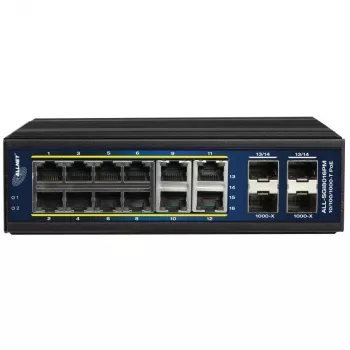 Pārvaldāms slēdzis ALLNET ALL-SGI8016PM L2+/L3 12x Gigabit Ethernet PoE