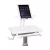 Ergotron planšetdatoru ratiņi, SV10 - ratiņi planšetdatoram / tastatūrai - medicīnas - metāla - balta, alumīnija - ekrāna izmērs: līdz 30,5 cm (līdz 12 collām)