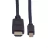 ROLINE Video kabelis — Mini DisplayPort (V) uz HDMI (V)