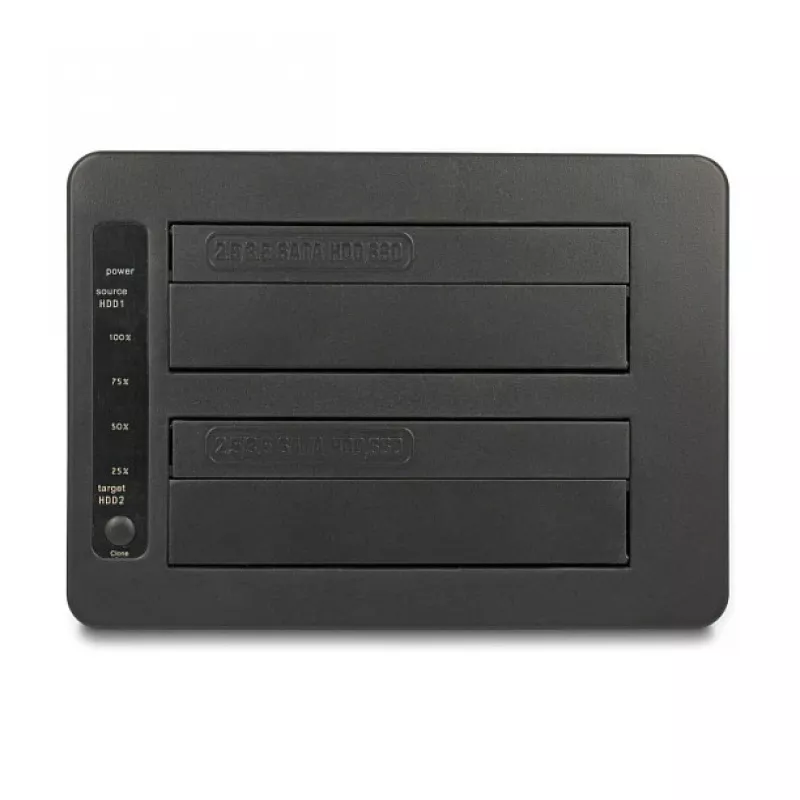 DeLOCK USB Dual Docking Station for 2 x SATA HDD SSD Clone Function Card Reader