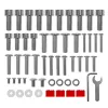 Grīdas TV statīvs MACLEAN MC-114 W displejiem 55 collas–100 collas, balts, VESA līdz 900x600, maks. slodze 120 kg, augstums 115–152 cm, plaukts