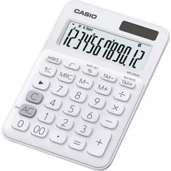 Bāzes kalkulators Casio MS-20UC-WE galda 12 ciparu balts