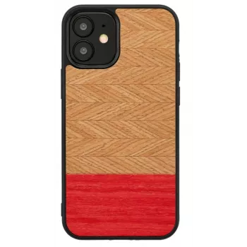 Aizsargājošs mobilā tālruņa vāciņš Man and Wood iPhone 12 mini — siļķes raksts, acālijas melns
