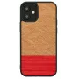 Aizsargājošs mobilā tālruņa vāciņš Man and Wood iPhone 12 mini — siļķes raksts, acālijas melns