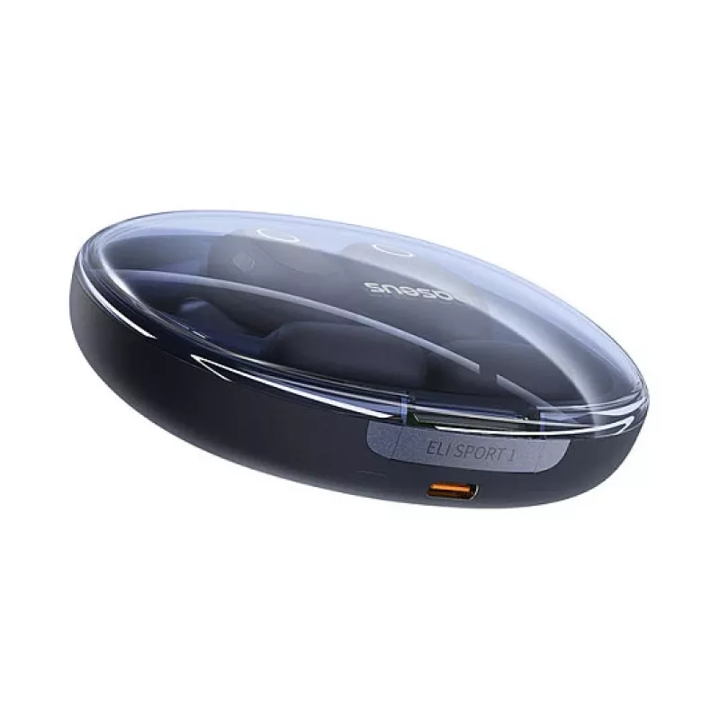 Baseus Eli Sport 1 atvērtas auss TWS Cosmic Melns USB kabelis