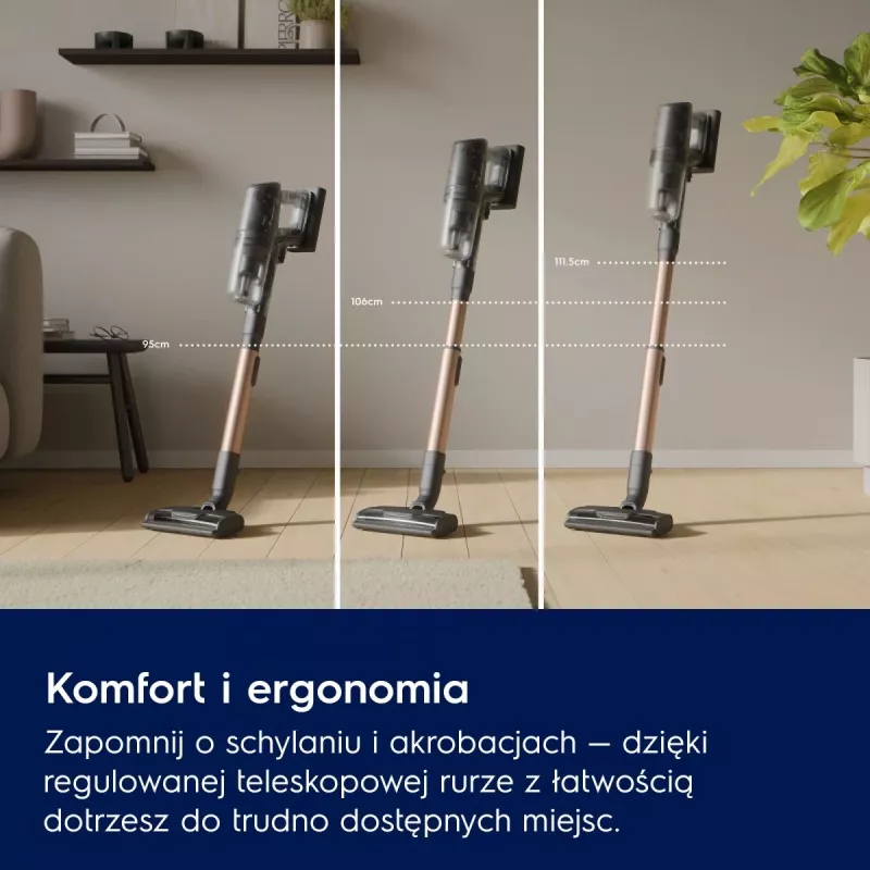 Electrolux EP82AB25UG nūjas putekļsūcējs/elektriskā slota Baterija Sausā Cikloniskais Bez maisiņa 0.4 L 100 W Pelēks