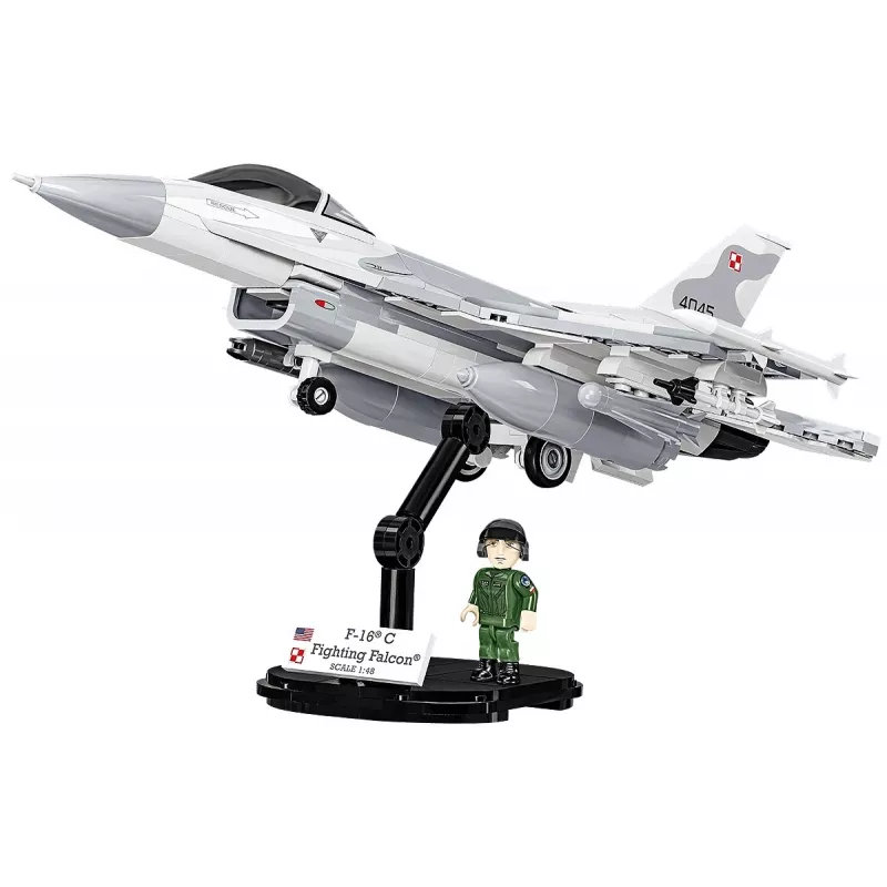 Konstruktoru komplekts Cobi F-16C Fighting Falcon — 463 detaļas, mēroga modeļa būvēšanas komplekts