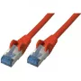 Tīkla kabelis S/CONN Cat6a 0,25 m sarkans S/FTP