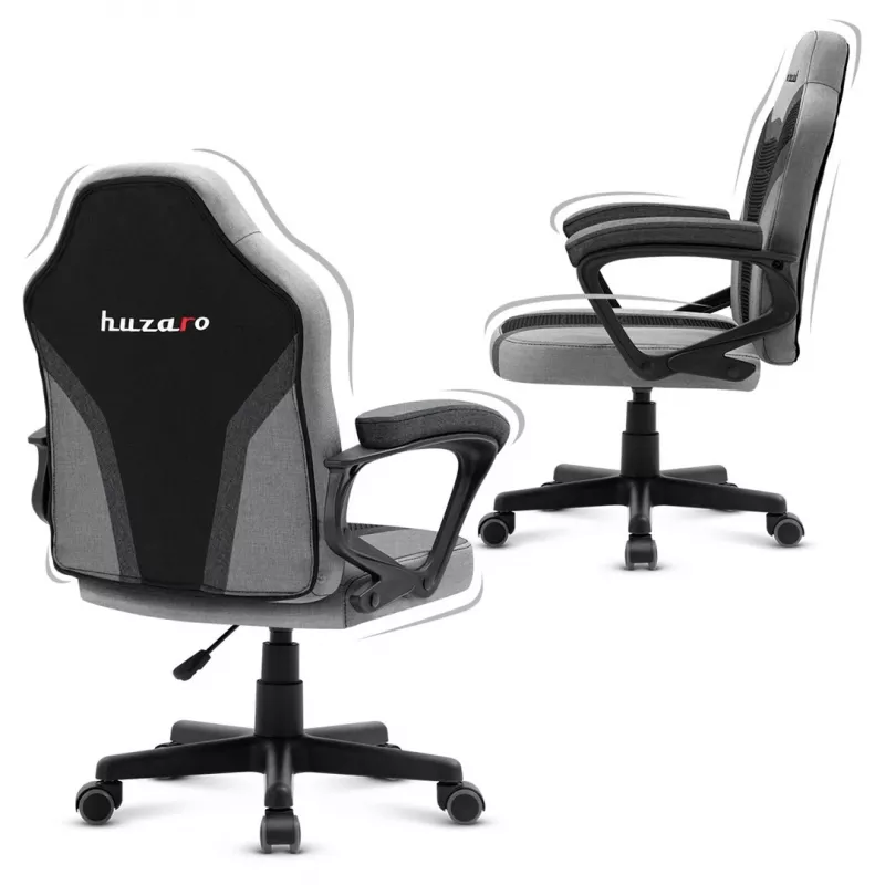Bērnu spēļu krēsls Huzaro HZ-Ranger 1.0 Gray Mesh, pelēks un melns