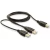 USB kabelis DeLOCK USB-B/USB-A kabelis 1 m melns
