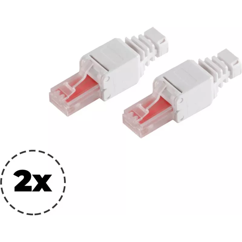 Tīkla spraudnis ShiverPeaks 75011-2 Cat. 6 bezinstrumentu RJ45 savienotājs Ethernet kabeļiem