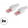 Tīkla spraudnis ShiverPeaks 75011-2 Cat. 6 bezinstrumentu RJ45 savienotājs Ethernet kabeļiem