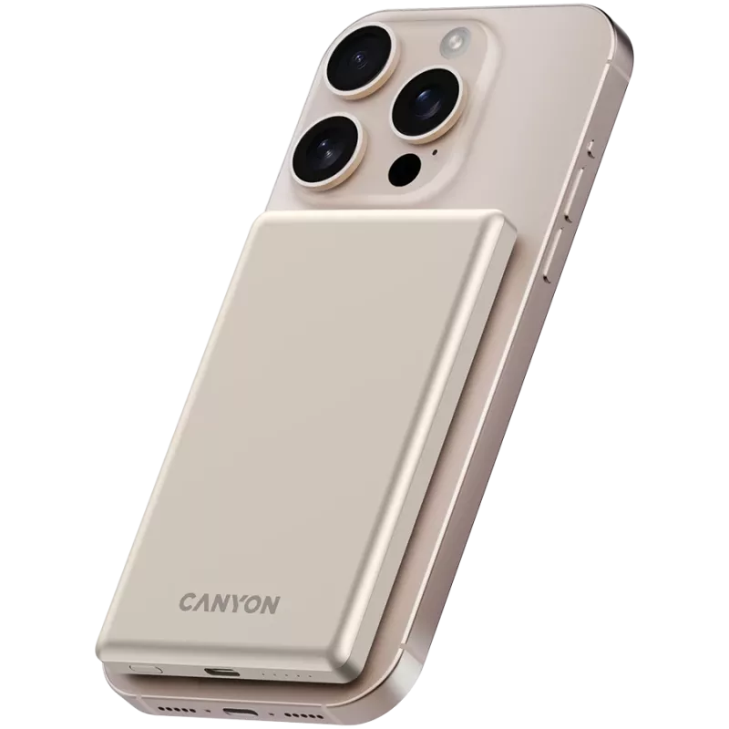Canyon OnPower 505 - Powerbank - 5.000 mAh - ieeja USB-C - izeja USB-C PD 20W + bezvadu magnēts 1