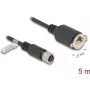Tīkla kabelis DeLOCK M12 kabelis D-kodēts 4 kontaktu sieviešu uz RJ45 Cat5e 5m melns