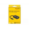 DeLOCK kombinētais adapteris M.2 NVMe PCIe SATA SSD USB Type-C ar 10 Gbps