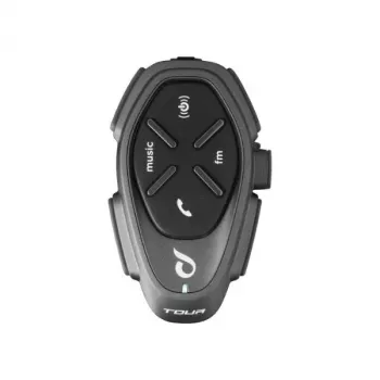 Motociklistu domofons INTERPHONE TOUR HD, 2 gab., Bluetooth 4.0, diapazons 1500 m, līdz 20 stundu baterija, melns