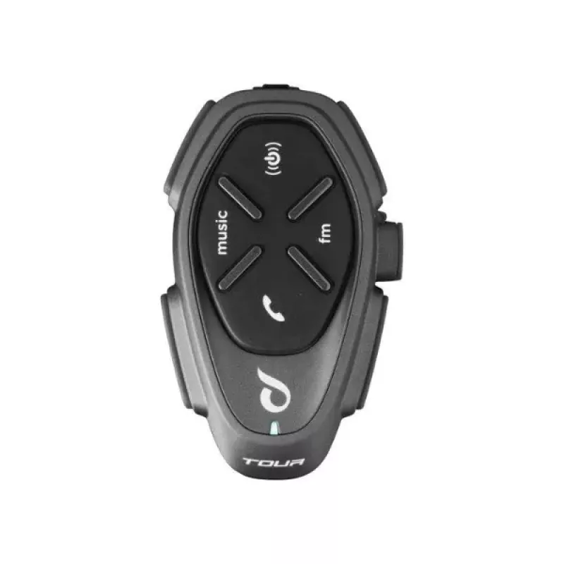Motociklistu domofons INTERPHONE TOUR HD, 2 gab., Bluetooth 4.0, diapazons 1500 m, līdz 20 stundu baterija, melns