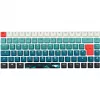 tastatūra Sharkoon SKILLER SGK50 S3 Design Bundle D1 pelēkzaļš-sarkans — vadu spēļu tastatūra, kompakts izkārtojums